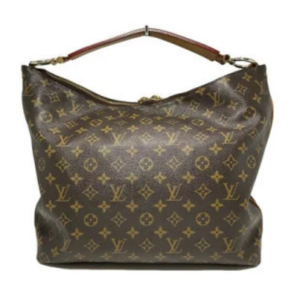 Louis Vuitton Brown Sully Handbag Beige Monogram